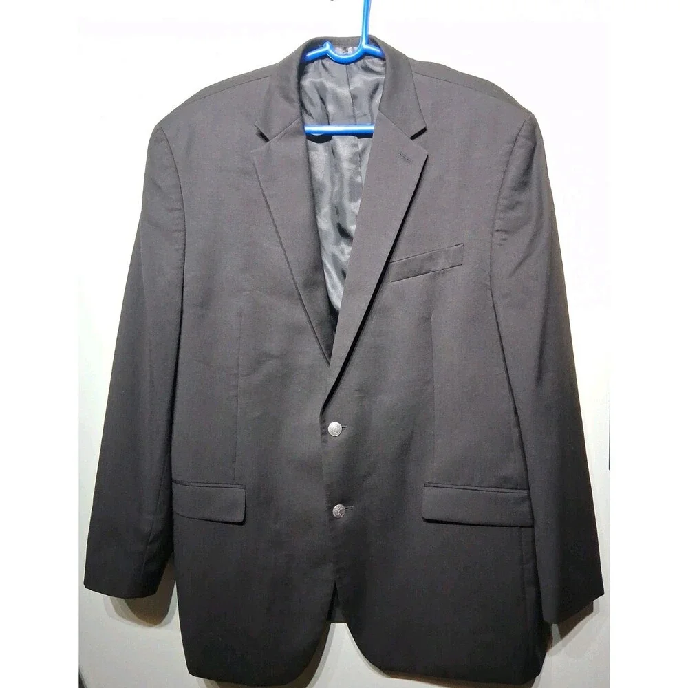 Ralph Lauren Blue Label Men's Black Wool Blazer Royal Blackheath Club Buttons